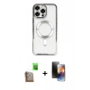 MARSİLYAN™- iPhone 16 Pro Max Kılıf Nova Işık Özel Seri - Siyah 3D Antistatik Mat Seramik Nano Ekran Koruyucu + Raze Metal Kamera Lens - CLTM