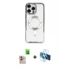 MARSİLYAN™- iPhone 16 Pro Max Kılıf Nova Işık Özel Seri - Siyah 3D Antistatik Seramik Nano Ekran Koruyucu + Raze Metal Kamera Lens - NLGY