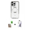 MARSİLYAN™- iPhone 16 Pro Max Kılıf Nova Işık Özel Seri - Siyah Bilvis 3X AR Hayalet Cam Ekran Koruyucu + Raze Metal Kamera Lens - CLTM