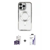MARSİLYAN™- iPhone 16 Pro Max Kılıf Nova Işık Özel Seri - Siyah Bilvis 3X AR HD Cam Ekran Koruyucu + Bilvis Titan Kamera Lens - GS