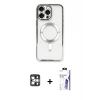MARSİLYAN™- iPhone 16 Pro Max Kılıf Nova Işık Özel Seri - Siyah Bilvis 3X AR HD Cam Ekran Koruyucu + PVD Metal Kamera Lens - GS