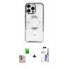 MARSİLYAN™- iPhone 16 Pro Max Kılıf Nova Işık Özel Seri - Siyah Bilvis 3X AR HD Cam Ekran Koruyucu + Raze Metal Kamera Lens - NLGY