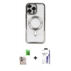 MARSİLYAN™- iPhone 16 Pro Max Kılıf Nova Işık Özel Seri - Siyah Bilvis 3X AR HD Cam Ekran Koruyucu + Raze Metal Kamera Lens - NLGY