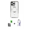 MARSİLYAN™- iPhone 16 Pro Max Kılıf Nova Işık Özel Seri - Siyah Bilvis 3X AR HD Cam Ekran Koruyucu + Raze Metal Kamera Lens - SH