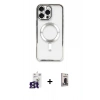 MARSİLYAN™- iPhone 16 Pro Max Kılıf Nova Işık Özel Seri - Siyah Bilvis Hayalet Cam Ekran Koruyucu + Bilvis Titan Kamera Lens - TMGI