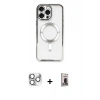 MARSİLYAN™- iPhone 16 Pro Max Kılıf Nova Işık Özel Seri - Siyah Bilvis Hayalet Cam Ekran Koruyucu + Pers Alüminyum Kamera Lens - GS