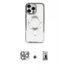 MARSİLYAN™- iPhone 16 Pro Max Kılıf Nova Işık Özel Seri - Siyah Bilvis Hayalet Cam Ekran Koruyucu + Pers Alüminyum Kamera Lens - GI