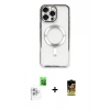 MARSİLYAN™- iPhone 16 Pro Max Kılıf Nova Işık Özel Seri - Siyah Buffer Cam Ekran Koruyucu + Raze Metal Kamera Lens - BZ