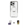 MARSİLYAN™- iPhone 16 Pro Max Kılıf Nova Işık Özel Seri - Siyah Buffer Cam Ekran Koruyucu + Bilvis Titan Kamera Lens - TMGI