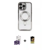 MARSİLYAN™- iPhone 16 Pro Max Kılıf Nova Işık Özel Seri - Siyah Buffer Cam Ekran Koruyucu + Bilvis Titan Kamera Lens - SH