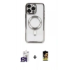 MARSİLYAN™- iPhone 16 Pro Max Kılıf Nova Işık Özel Seri - Siyah Buffer Cam Ekran Koruyucu + Bilvis Titan Kamera Lens - TMGI