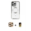 MARSİLYAN™- iPhone 16 Pro Max Kılıf Nova Işık Özel Seri - Siyah Buffer Cam Ekran Koruyucu + Pers Alüminyum Kamera Lens - CLTM