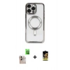 MARSİLYAN™- iPhone 16 Pro Max Kılıf Nova Işık Özel Seri - Siyah Buffer Cam Ekran Koruyucu + Raze Metal Kamera Lens - NLGY