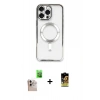 MARSİLYAN™- iPhone 16 Pro Max Kılıf Nova Işık Özel Seri - Siyah Buffer Cam Ekran Koruyucu + Raze Metal Kamera Lens - NLGY