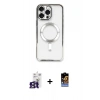 MARSİLYAN™- iPhone 16 Pro Max Kılıf Nova Işık Özel Seri - Siyah Buffer Hayalet Cam Ekran Koruyucu + Bilvis Titan Kamera Lens - TMGI