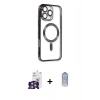 MARSİLYAN™- iPhone 16 Pro Max Kılıf Nova Işık Özel Seri - Siyah Joko Magic 5D Cam + Bilvis Titan Kamera Lens - GS