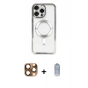 MARSİLYAN™- iPhone 16 Pro Max Kılıf Nova Işık Özel Seri - Siyah Joko Magic 5D Cam + Pers Alüminyum Kamera Lens - CLTM