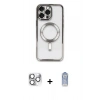 MARSİLYAN™- iPhone 16 Pro Max Kılıf Nova Işık Özel Seri - Siyah Joko Magic 5D Cam + Pers Alüminyum Kamera Lens - GS