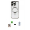 MARSİLYAN™- iPhone 16 Pro Max Kılıf Nova Işık Özel Seri - Siyah Joko Magic 5D Cam + Raze Metal Kamera Lens - NLGY