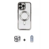 MARSİLYAN™- iPhone 16 Pro Max Kılıf Nova Işık Özel Seri - Siyah Joko Magic 5D Cam + Pers Alüminyum Kamera Lens - GI