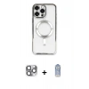 MARSİLYAN™- iPhone 16 Pro Max Kılıf Nova Işık Özel Seri - Siyah Joko Magic 5D Cam + Pers Alüminyum Kamera Lens - GI