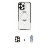 MARSİLYAN™- iPhone 16 Pro Max Kılıf Nova Işık Özel Seri - Siyah Joko Magic 5D Cam + PVD Metal Kamera Lens - GD