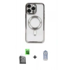 MARSİLYAN™- iPhone 16 Pro Max Kılıf Nova Işık Özel Seri - Siyah Joko Magic 5D Cam + Raze Metal Kamera Lens - SH