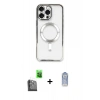 MARSİLYAN™- iPhone 16 Pro Max Kılıf Nova Işık Özel Seri - Siyah Joko Magic 5D Cam + Raze Metal Kamera Lens - SH