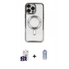 MARSİLYAN™- iPhone 16 Pro Max Kılıf Nova Işık Özel Seri - Siyah Joko Magic 5D Cam + Bilvis Titan Kamera Lens - TMGI