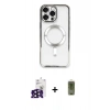MARSİLYAN™- iPhone 16 Pro Max Kılıf Nova Işık Özel Seri - Siyah Joko Magic 5D Hayalet Cam + Bilvis Titan Kamera Lens - SH