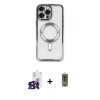 MARSİLYAN™- iPhone 16 Pro Max Kılıf Nova Işık Özel Seri - Siyah Joko Magic 5D Hayalet Cam + Bilvis Titan Kamera Lens - SH