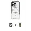 MARSİLYAN™- iPhone 16 Pro Max Kılıf Nova Işık Özel Seri - Siyah Joko Magic 5D Hayalet Cam + PVD Metal Kamera Lens - GS