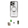 MARSİLYAN™- iPhone 16 Pro Max Kılıf Nova Işık Özel Seri - Siyah Joko Magic 5D Hayalet Cam + Raze Metal Kamera Lens - CLTM