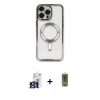 MARSİLYAN™- iPhone 16 Pro Max Kılıf Nova Işık Özel Seri - Siyah Joko Magic 5D Hayalet Cam + Bilvis Titan Kamera Lens - TMGI
