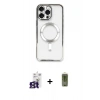 MARSİLYAN™- iPhone 16 Pro Max Kılıf Nova Işık Özel Seri - Siyah Joko Magic 5D Hayalet Cam + Bilvis Titan Kamera Lens - TMGI