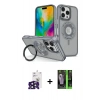 MARSİLYAN™- iPhone 16 Pro Max Kılıf Nova Minimal Serisi - Şeffaf 360 Full Body Arka Koruyucu + Bilvis Titan Kamera Lens - SH