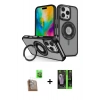 MARSİLYAN™- iPhone 16 Pro Max Kılıf Nova Minimal Serisi - Şeffaf 360 Full Body Arka Koruyucu + Raze Metal Kamera Lens - CLTM