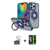MARSİLYAN™- iPhone 16 Pro Max Kılıf Nova Minimal Serisi - Şeffaf 360 Full Body Arka Koruyucu + Gümüş Bilvis Titan Kamera Lens