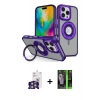 MARSİLYAN™- iPhone 16 Pro Max Kılıf Nova Minimal Serisi - Şeffaf 360 Full Body Arka Koruyucu + Gümüş Bilvis Titan Kamera Lens