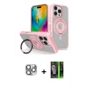 MARSİLYAN™- iPhone 16 Pro Max Kılıf Nova Minimal Serisi - Şeffaf 360 Full Body Arka Koruyucu + Pers Alüminyum Kamera Lens - GI