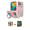 MARSİLYAN™- iPhone 16 Pro Max Kılıf Nova Minimal Serisi - Şeffaf 360 Full Body Arka Koruyucu + Pers Alüminyum Kamera Lens - CLTM