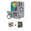 MARSİLYAN™- iPhone 16 Pro Max Kılıf Nova Minimal Serisi - Şeffaf 360 Full Body Arka Koruyucu + Pers Alüminyum Kamera Lens - CLTM