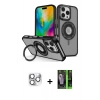 MARSİLYAN™- iPhone 16 Pro Max Kılıf Nova Minimal Serisi - Şeffaf 360 Full Body Arka Koruyucu + Pers Alüminyum Kamera Lens - GS