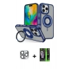 MARSİLYAN™- iPhone 16 Pro Max Kılıf Nova Minimal Serisi - Şeffaf 360 Full Body Arka Koruyucu + Pers Alüminyum Kamera Lens - GI