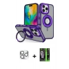 MARSİLYAN™- iPhone 16 Pro Max Kılıf Nova Minimal Serisi - Şeffaf 360 Full Body Arka Koruyucu + Pers Alüminyum Kamera Lens - GS
