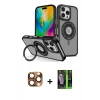 MARSİLYAN™- iPhone 16 Pro Max Kılıf Nova Minimal Serisi - Şeffaf 360 Full Body Arka Koruyucu + Pers Alüminyum Kamera Lens - CLTM