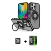 MARSİLYAN™- iPhone 16 Pro Max Kılıf Nova Minimal Serisi - Şeffaf 360 Full Body Arka Koruyucu + PVD Metal Kamera Lens - SH