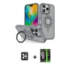MARSİLYAN™- iPhone 16 Pro Max Kılıf Nova Minimal Serisi - Şeffaf 360 Full Body Arka Koruyucu + PVD Metal Kamera Lens - SH