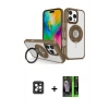 MARSİLYAN™- iPhone 16 Pro Max Kılıf Nova Minimal Serisi - Şeffaf 360 Full Body Arka Koruyucu + PVD Metal Kamera Lens - SH