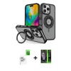 MARSİLYAN™- iPhone 16 Pro Max Kılıf Nova Minimal Serisi - Şeffaf 360 Full Body Arka Koruyucu + Raze Metal Kamera Lens - BZ